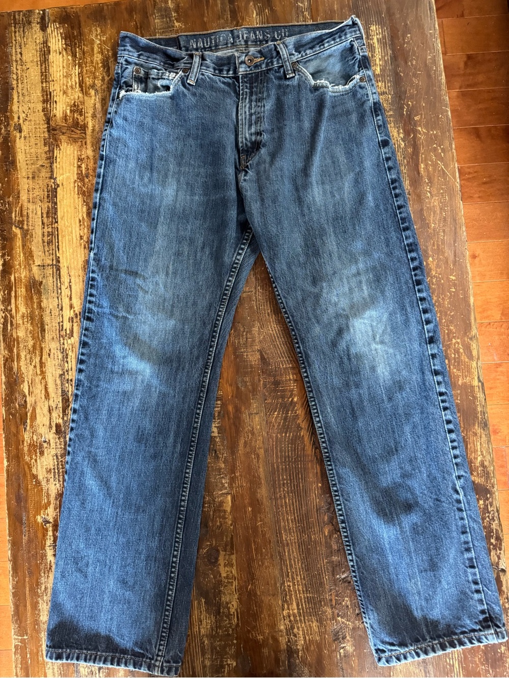 Nautica Men’s Medium Blue Straight Jeans